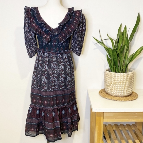 Sea New York Romantic Ruffle Maxi Dress - Picture 4 of 8